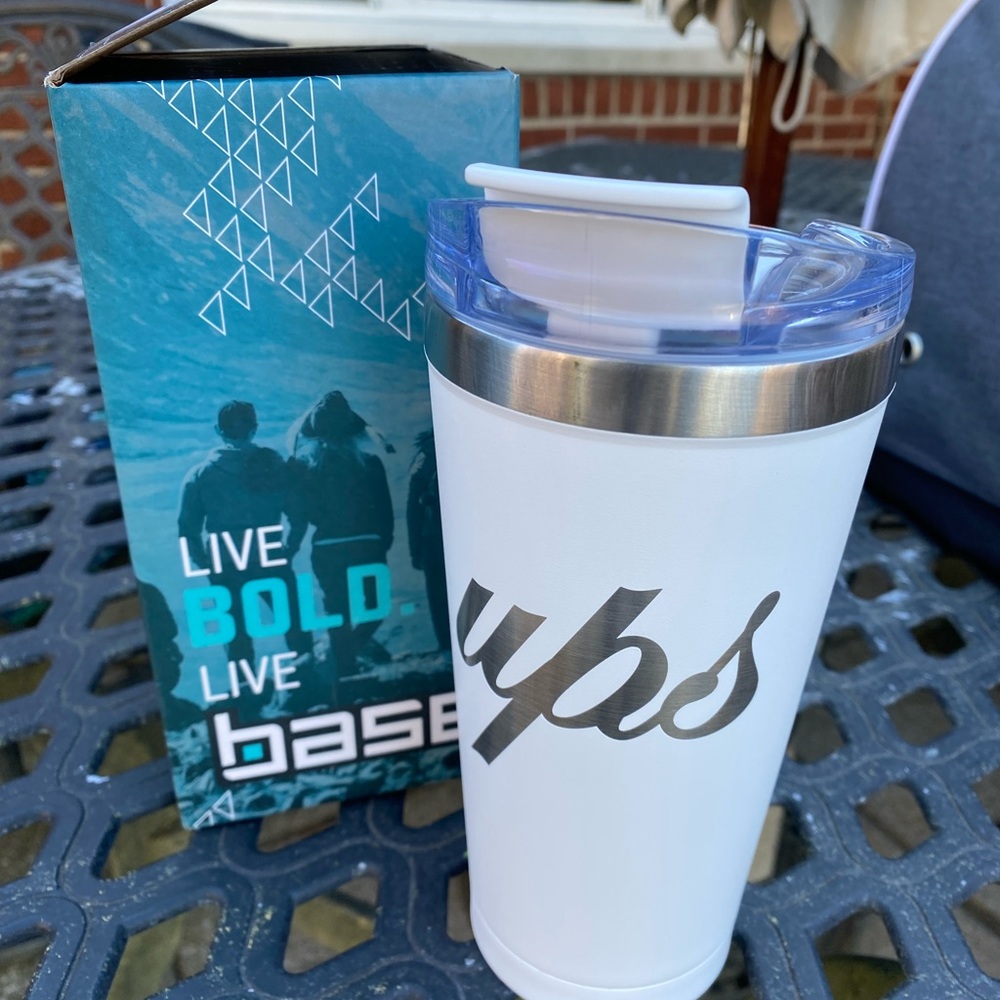 White Insulated Tumbler Basecamp 20 Oz